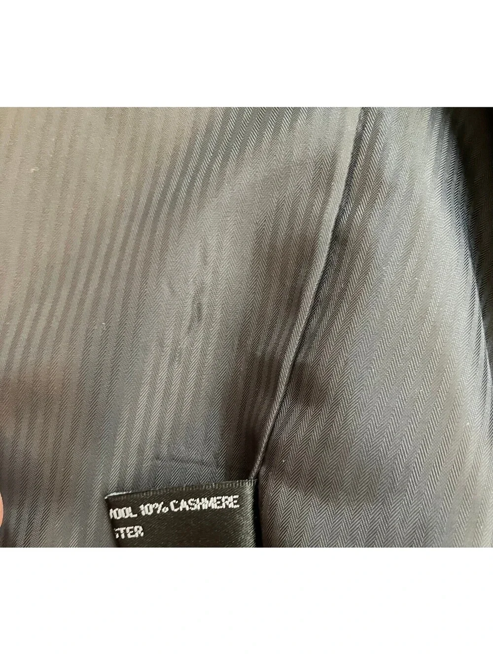 Cianni Cellini Mens 44S Grey Sport Coat Cashmere Lambswool Blazer Herringbone